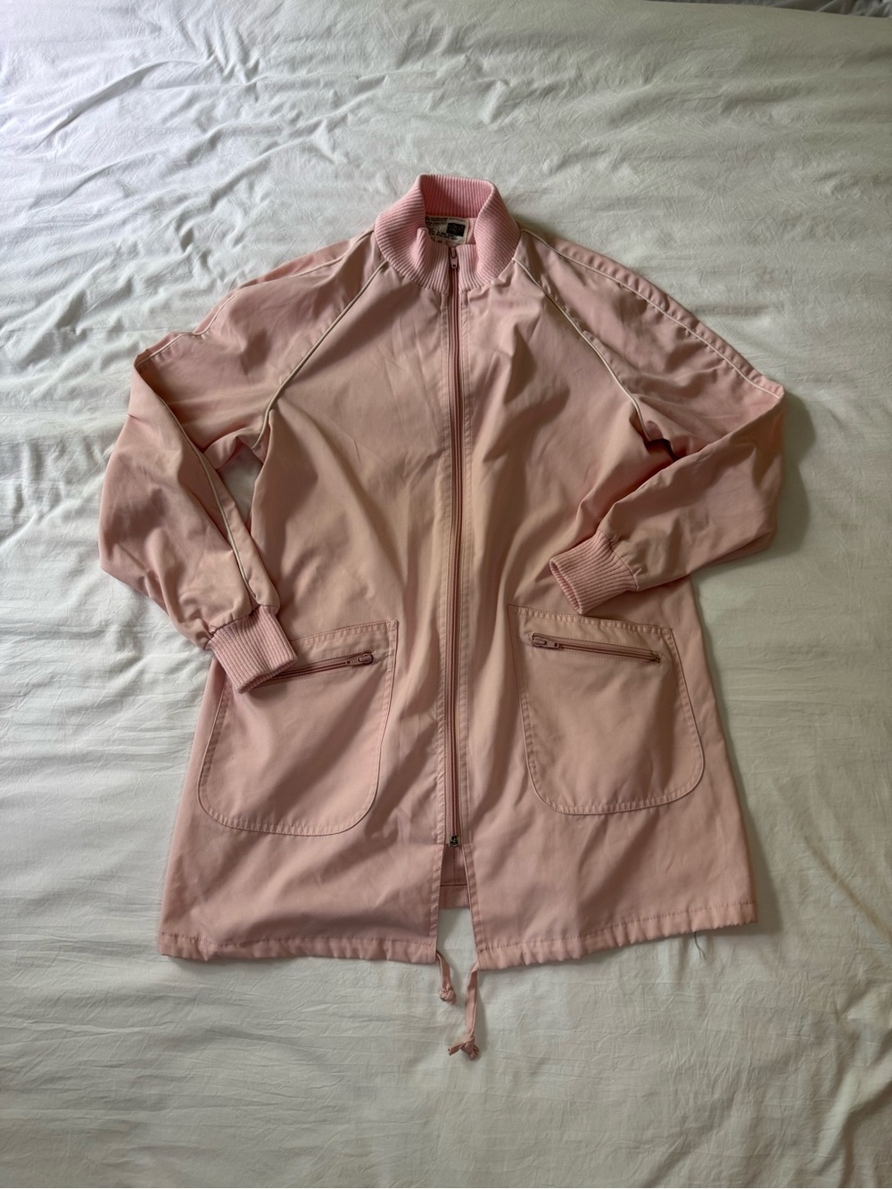 Vintage Sears Pink Women's Zip-Front Bomber Coat